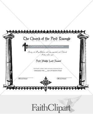 Column Ordination Certificate