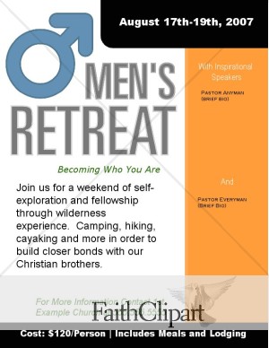 Contemporary Men's Retreat Flyer