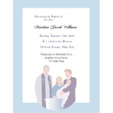 Baptism Announcement with Parents and Clergyman