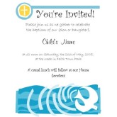 Baptism Invitation with Blue Dove