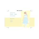 Pretty Little Girl First Communion Invite