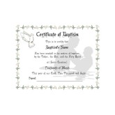 Mens Baptism Certificate with Lilies