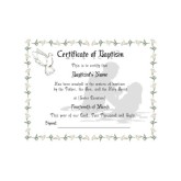 Womans Baptism Certificate with Lilies