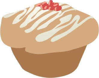 Muffin%20With%20Strawberry%20Garnish