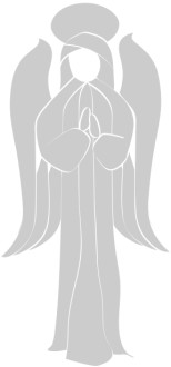 Gray Simple Praying Angel