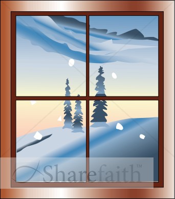 Winter Scene From Window