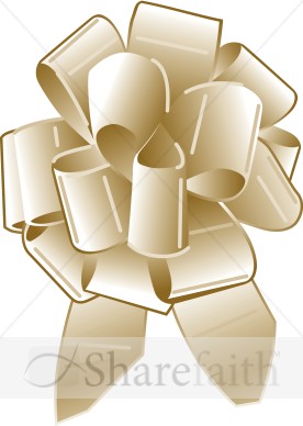 Gold Ribbon Bow