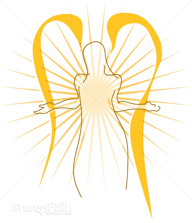 Glowing Angel Outline