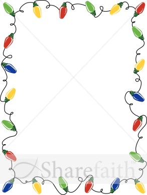Holiday Lights Bulletin Frame