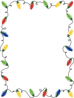 Holiday Lights Bulletin Frame