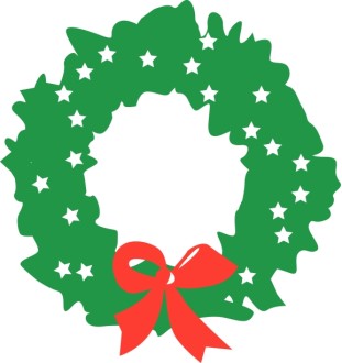 Abstract Christmas Wreath