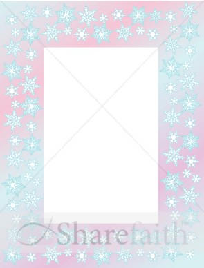 Pastel Snowflake Frame