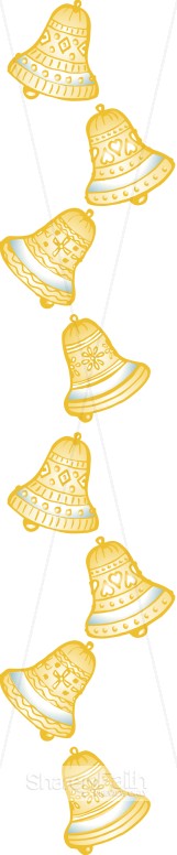 White Rimmed Christmas Bells