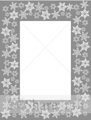 Gray Thick Frame iwth WHite Snowfall