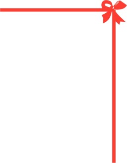 Red Ribbon Corner with Tied Bow