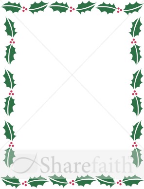 Outline of Holly Leaves