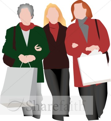 clip art woman shopping. Women Shopping