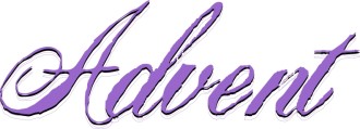 Purple Advent Script with Shadow