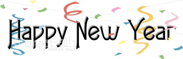Festive Confetti Happy New Year