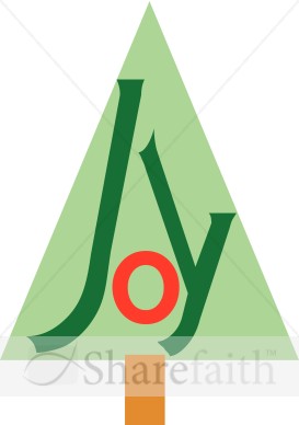 Joy Text on Christmas Tree