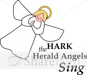 Praying Angel Sings on Christmas