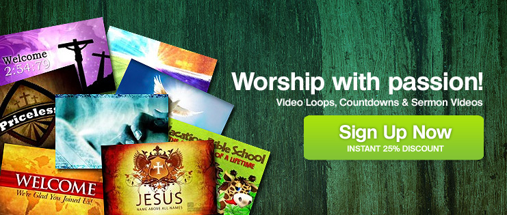 The largest collection of worship videos, video loops and church video.