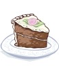 slice of chocolate cake