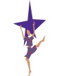Abstract Christian Dancer with Purple Star