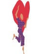 Abstract Christian Dancer with Heart Symbol