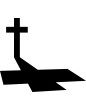 good friday black cross shadow