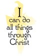 I Can Do All Things Through Christ with Gold Cross