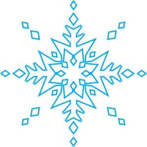 Blue Ice Crystal Snowflake